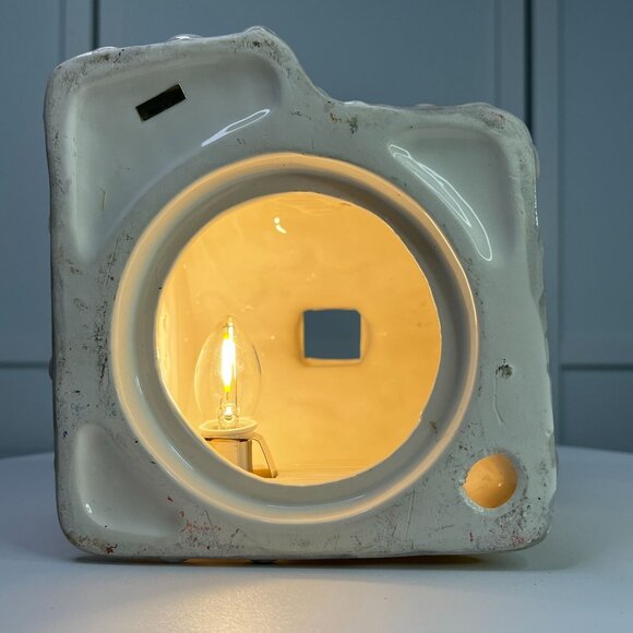 Small Log Cabin Christmas Village Lighted Building (No Box) - Picture 10 of 12